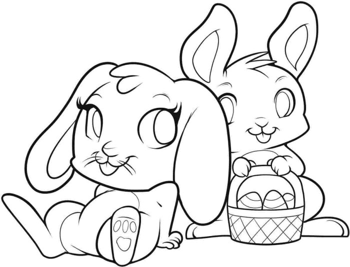 Printable easter bunny coloring pages