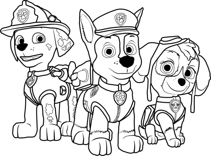 Free printable coloring pages paw patrol