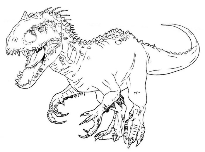 Indominus rex coloring pages