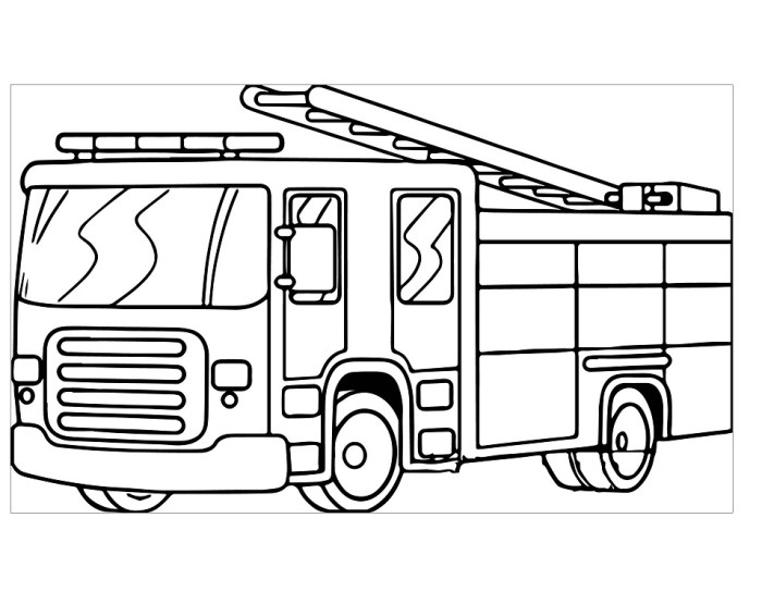 Firetruck coloring page