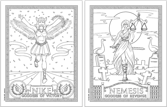 Greek gods coloring pages