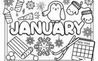 Coloring pages january