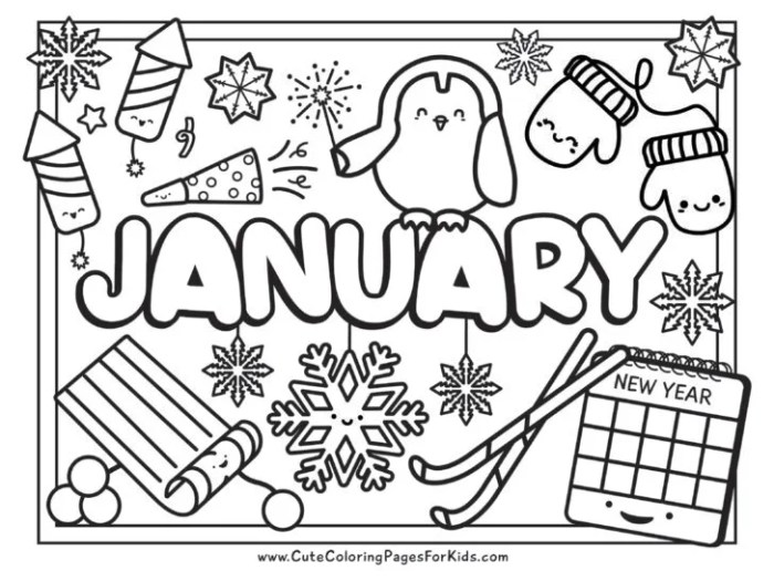 Coloring pages january