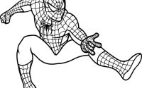 Spider boy cartoon coloring pages free