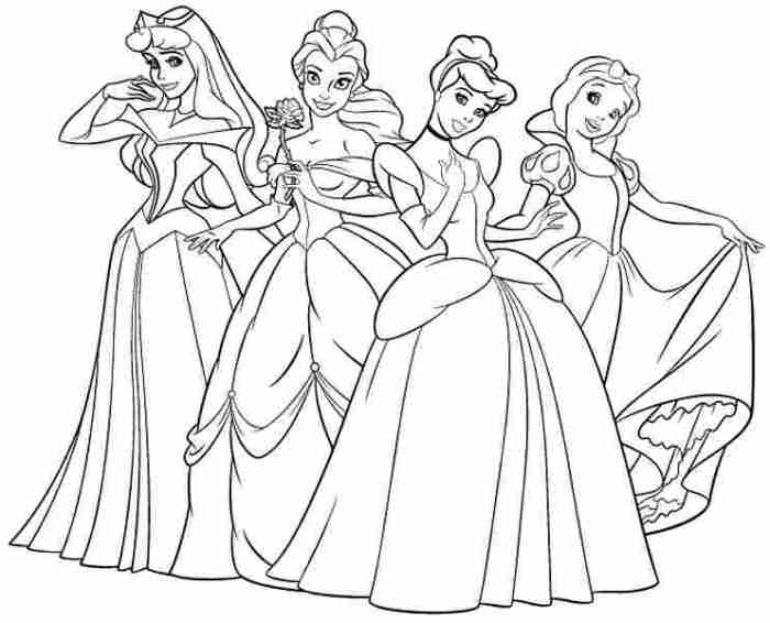 Free princess coloring pages for kids pdf