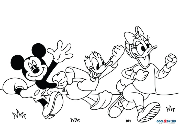 Mickey mouse and friends coloring pages