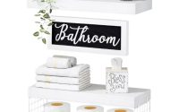 Wall decor floating shelf for bathroom decor