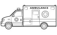 Coloring pages of ambulance