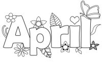 Free april coloring pages for kids