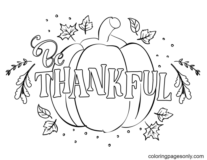 Thankful coloring pages