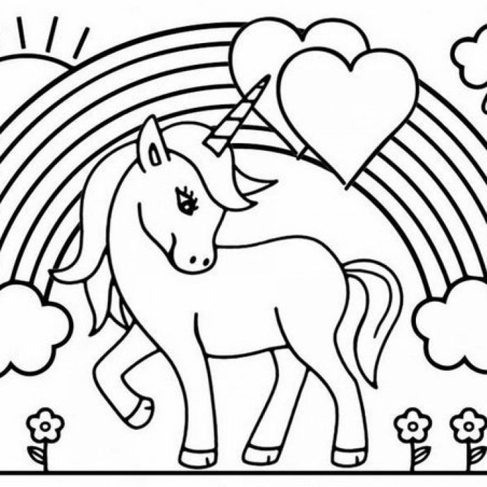 Printable coloring pages of unicorns