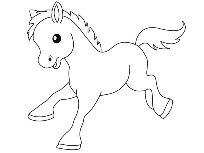 Cute horse coloring pages