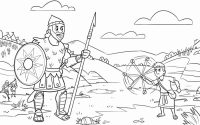 Coloring pages of david and goliath