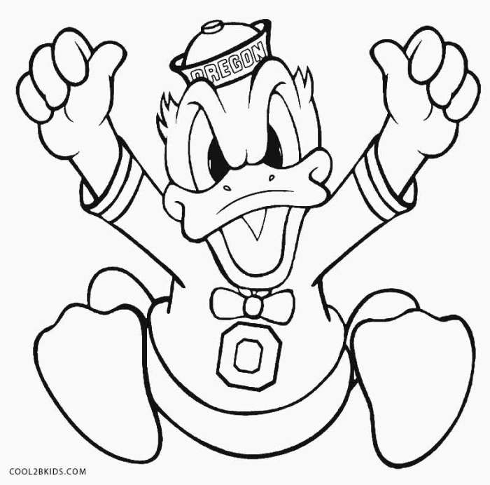 Donald duck coloring kids fun