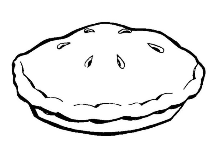 Pie coloring page