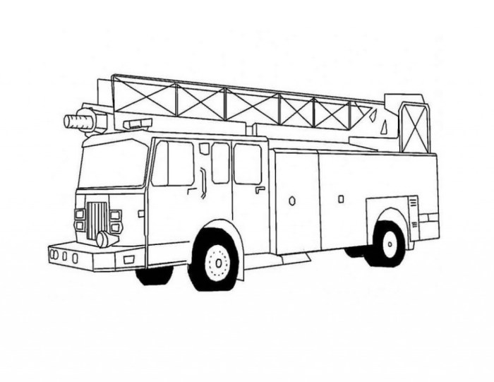 Firetruck coloring page