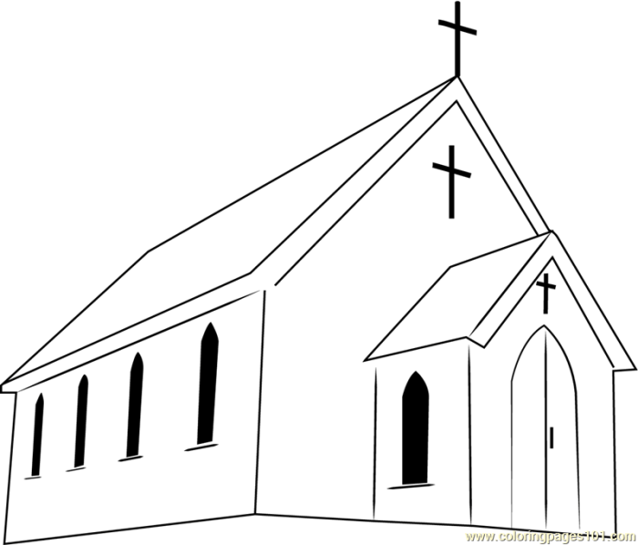 Church coloring pages for kids