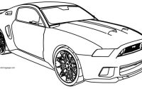 Mustang coloring car convertible pages old drawing clipart white black truck school vintage wall cars choose board sports