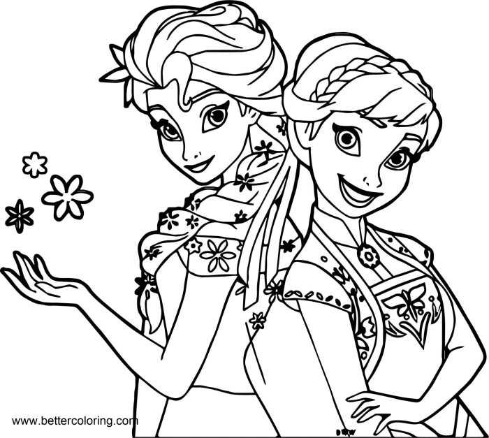 Free coloring pages of elsa