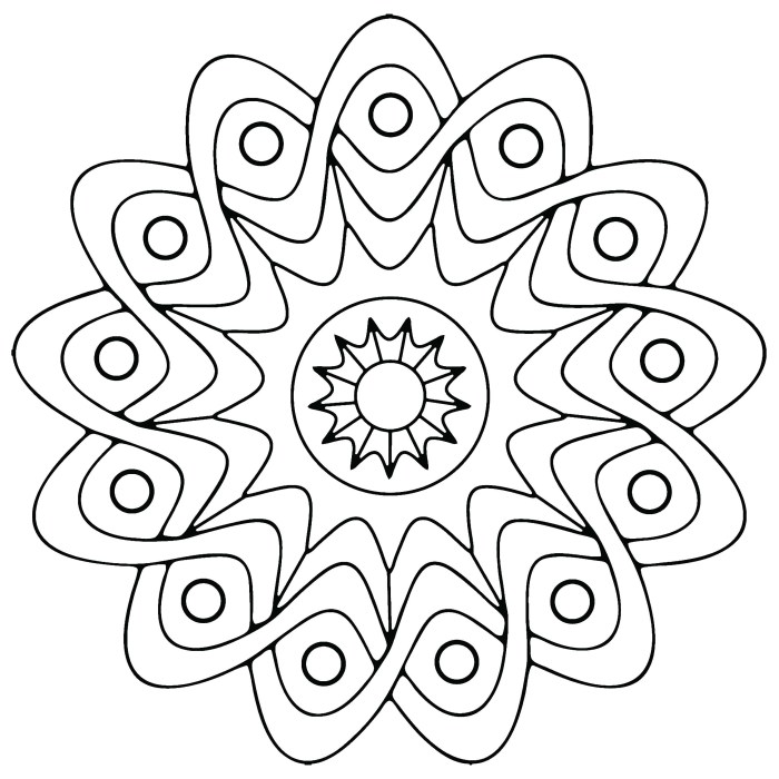 Geometric design coloring pages