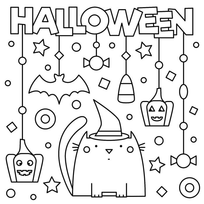 Halloween coloring pictures for kids