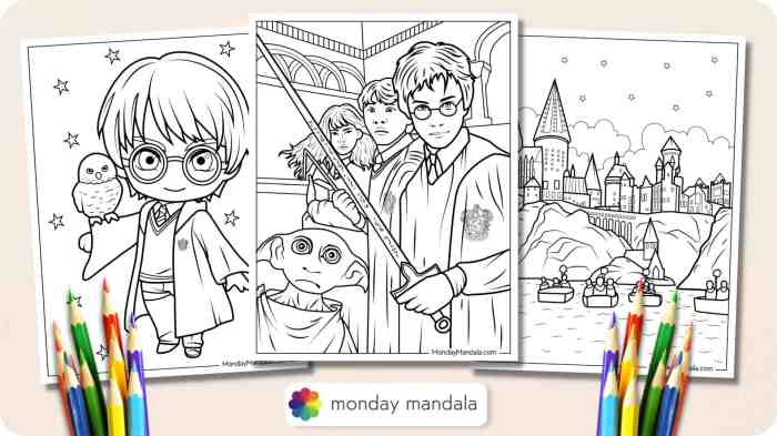 Harry potter coloring pages printable