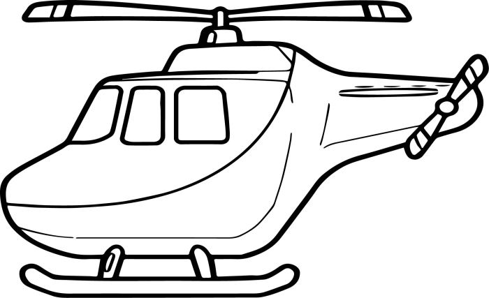 Helicopter coloring page