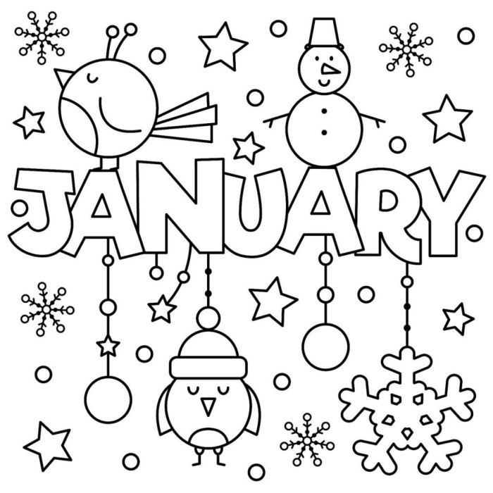 Coloring pages january