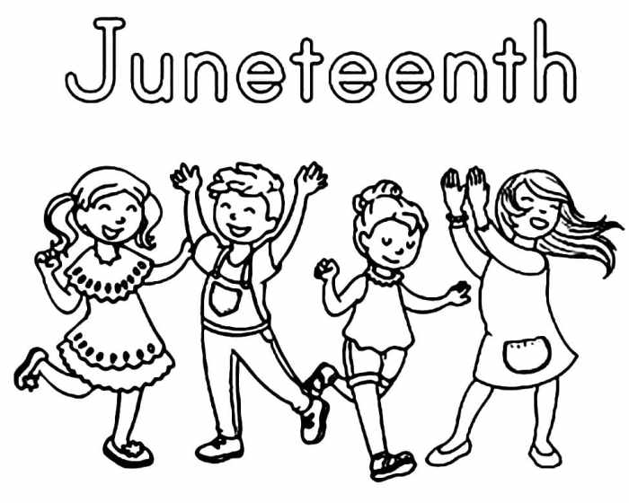 Juneteenth coloring pages for kids