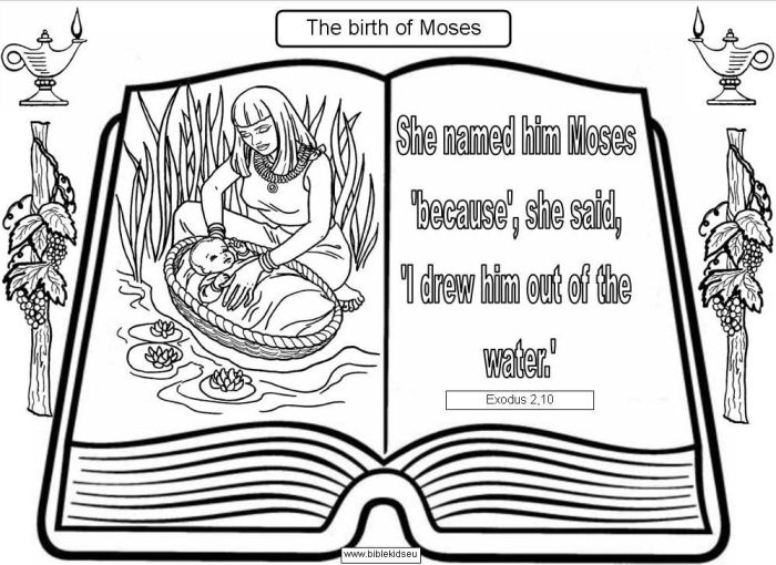 Moses coloring pages