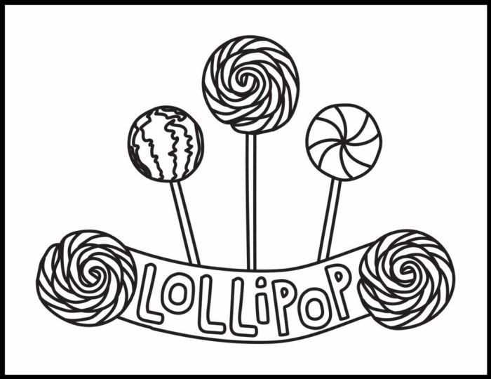 Coloring lollipop pages simple kids template super sucker printables halloween designlooter