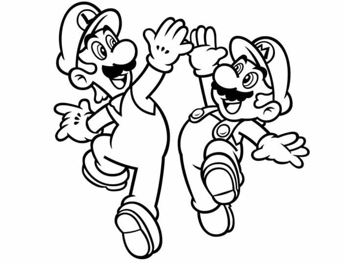 Coloring pages of luigi