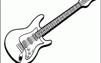 Guitar coloring pages