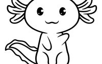 Cute axolotl coloring pages