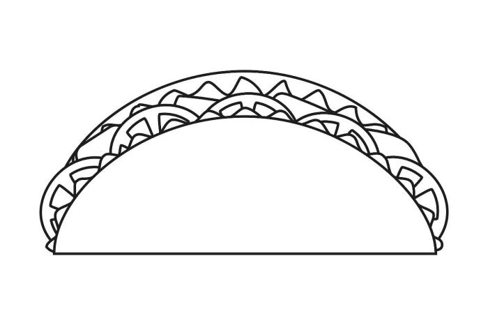 Taco coloring page