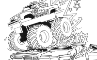 Printable monster truck coloring pages