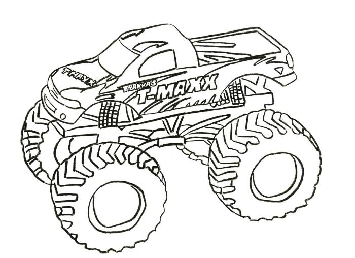 Printable monster truck coloring pages