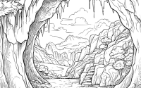 Soldier inside cave coloring page pdf