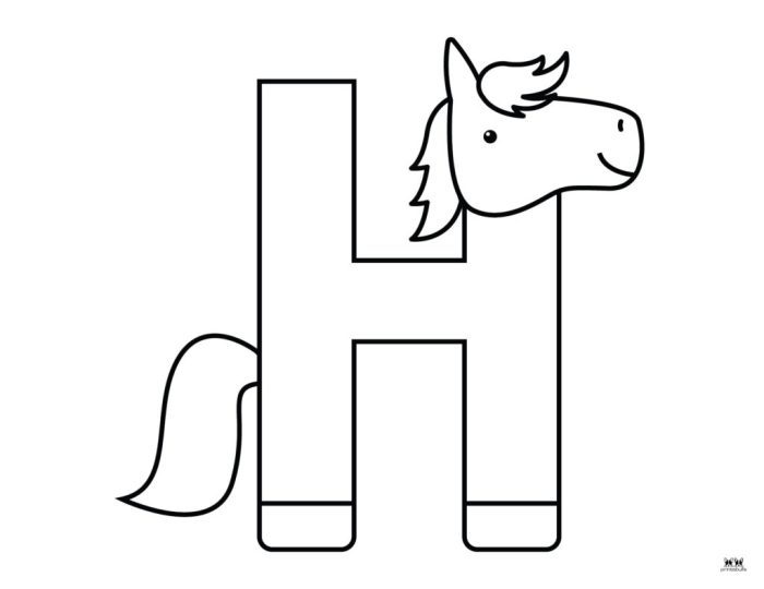 H coloring page