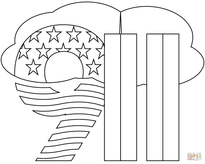 9/11 kids coloring sheet