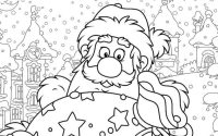 Santa coloring pages free printable