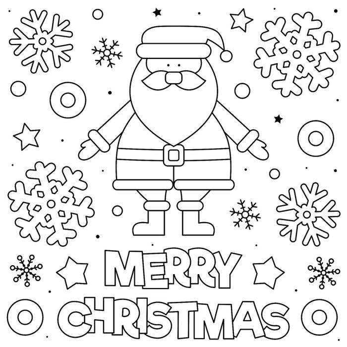 Santa coloring pages free printable