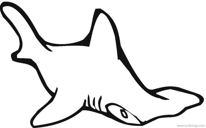 Hammerhead shark coloring page