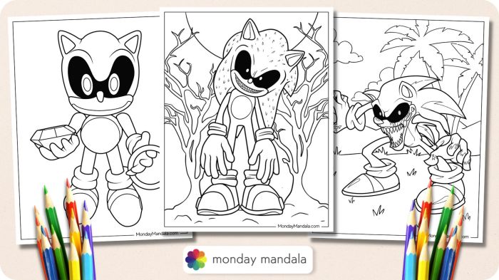 Sonic coloring pages free