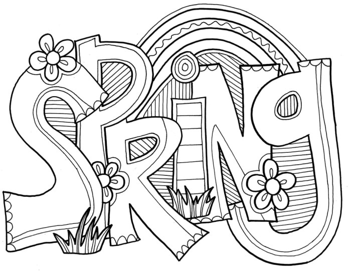 Spring coloring pages for kids