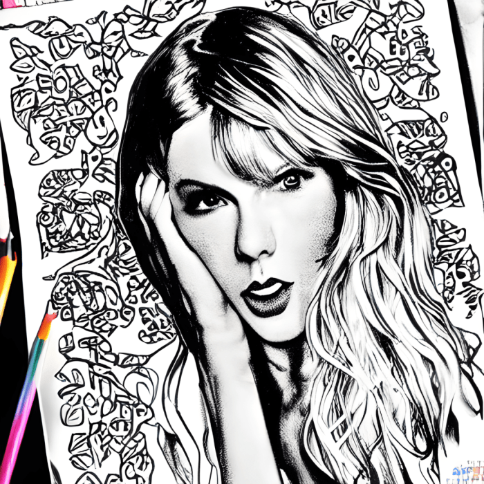 Coloring pages of taylor swift