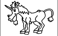 Unicorn coloring pages for kids