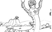 Coloring pages of wild kratts