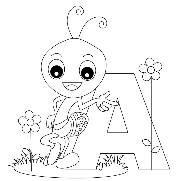 Printable abc coloring pages