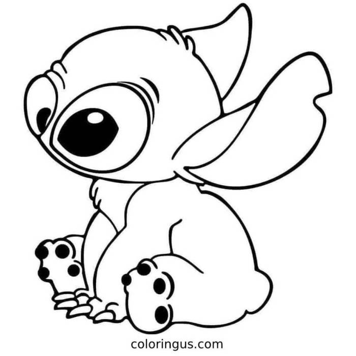 Cute stitch coloring pages